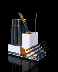 Painter's Tools desk organizer holding markers and brushes