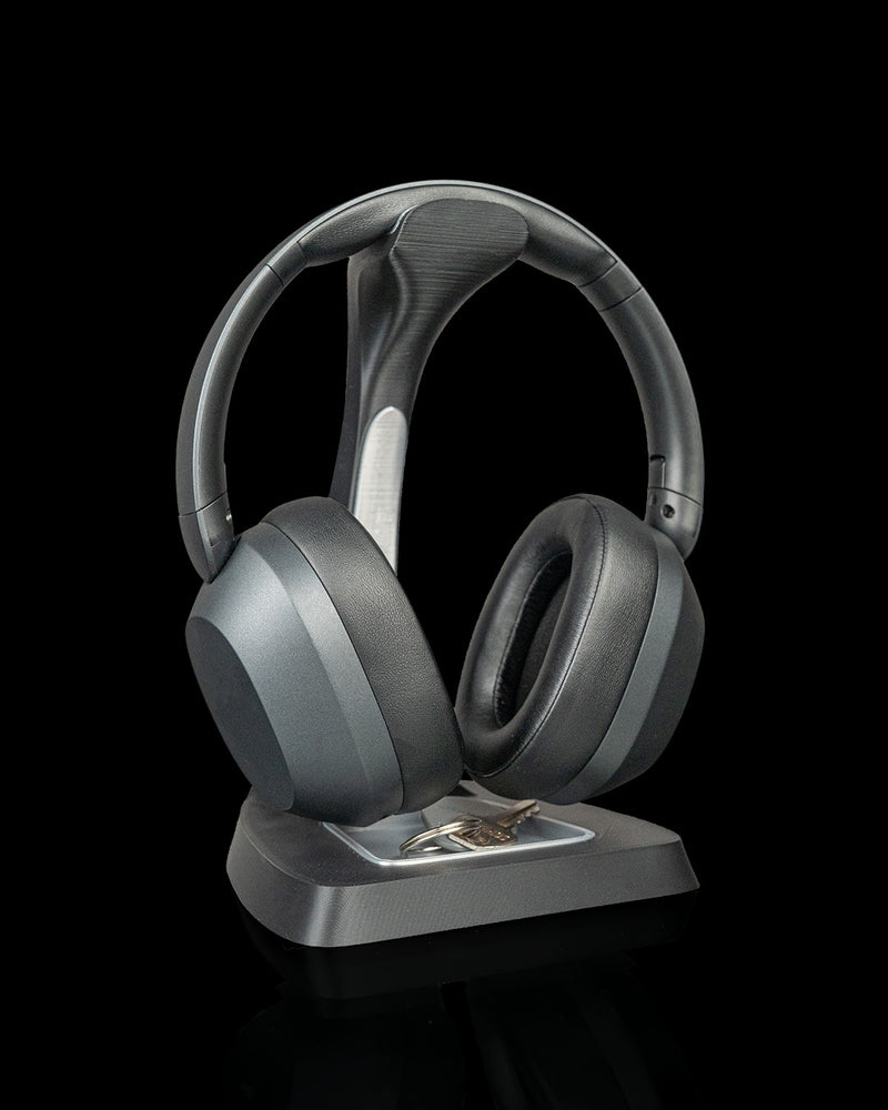 Arch Stand headphone holder with a headset