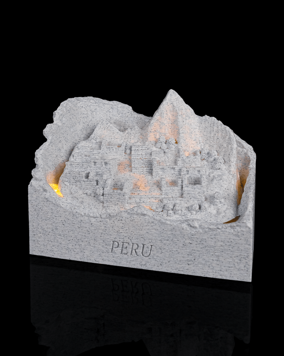 Andes Lost City Landmark Lamp, 3D Printed Machu Picchu Night Light and Peru Travel Decor