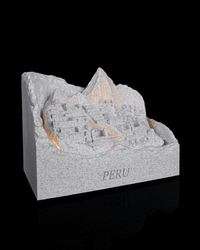 Machu Picchu night light angled view