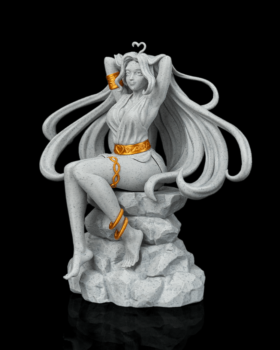 Aphrodite Greek Goddess Statue, 3D Printed Mythology Figure and Display Sculpture for Shelf or Desk
