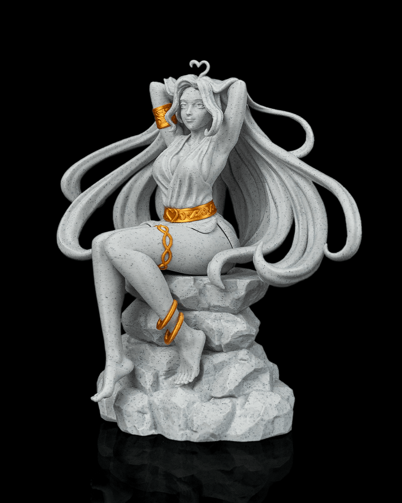 Aphrodite Greek goddess statue seated pose