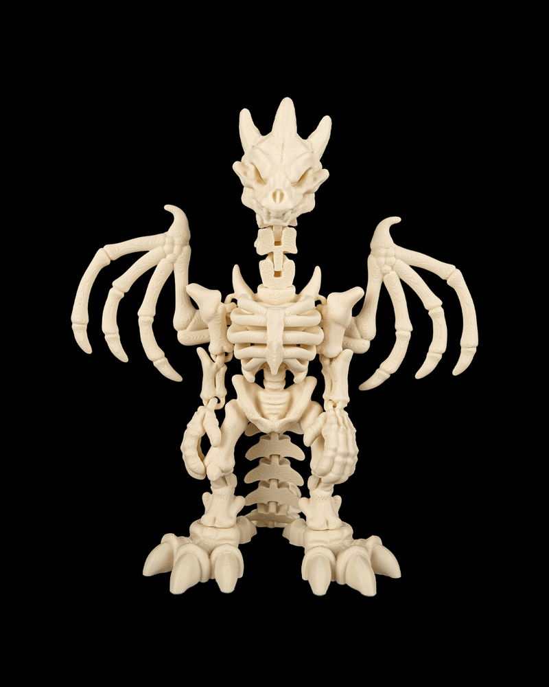 Bone Dragonborn articulated skeleton dragon figure