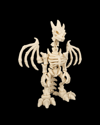 Skeletal dragonborn with spread wings