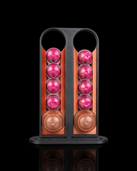 Rotating coffee pod holder full of pods
