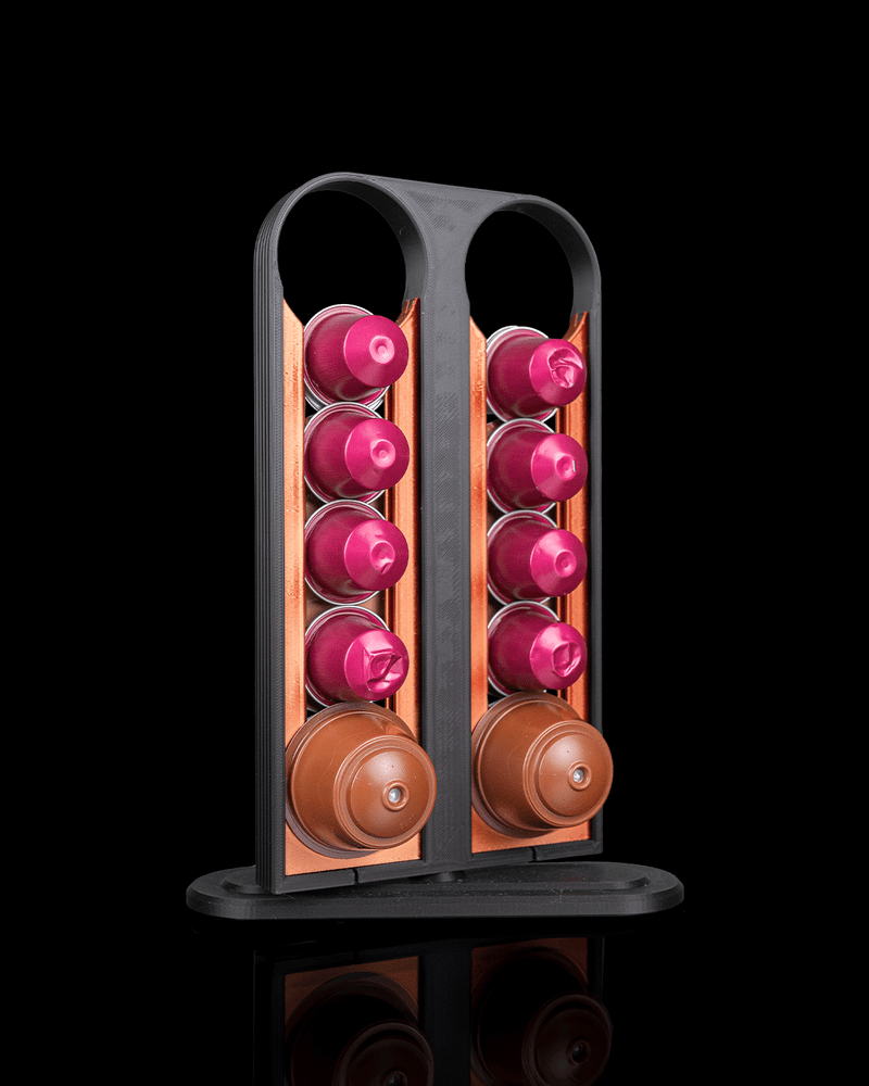 Brew Spin coffee pod dispenser loaded with pods