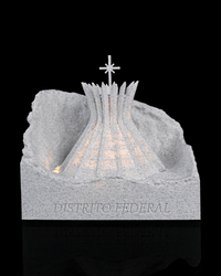 Capital Cathedral Brasilia landmark lamp glowing