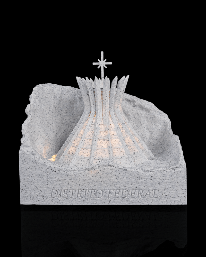 Capital Cathedral Brasilia landmark lamp glowing