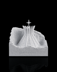 3D printed Brasilia cathedral landmark lamp