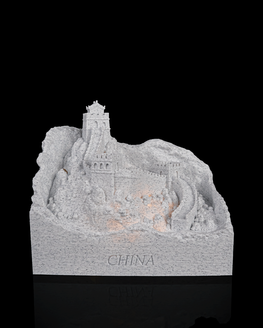 China Wall Landmark Lamp, 3D Printed Great Wall of China Night Light and Travel Decor