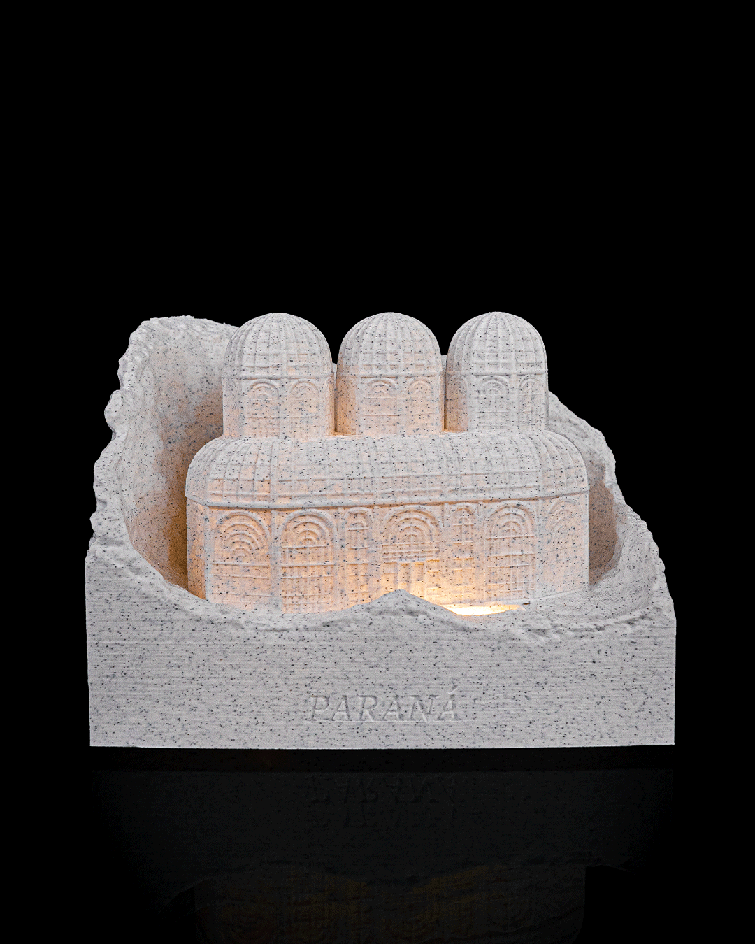 Crystal Garden Landmark Lamp, 3D Printed Curitiba Brazil Greenhouse Night Light and Decor