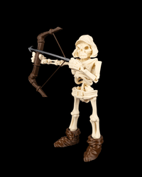 Skeleton archer drawing a bow