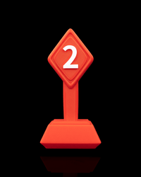 Numbered distance marker number 2
