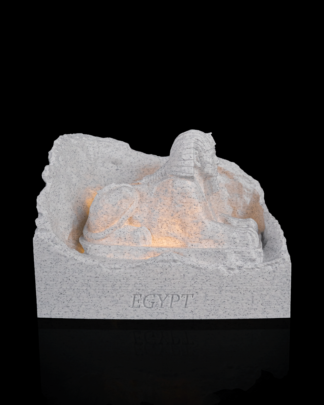 Giza Sphinx Landmark Lamp, 3D Printed Egypt Sphinx and Pyramid Night Light and Travel Decor