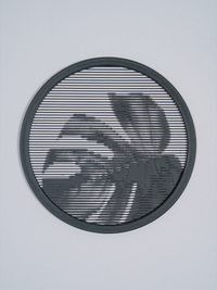 Round halftone photo frame