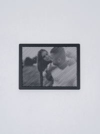 Landscape rectangle halftone photo frame