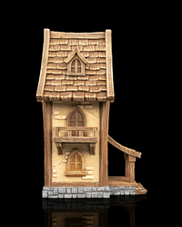Timbered harbor tavern terrain detail