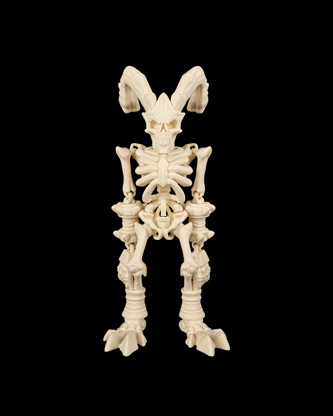 Hollow Fiend Articulated Skeleton Demon, 3D Printed Flexi Undead Monster for Tabletop Games and Decor