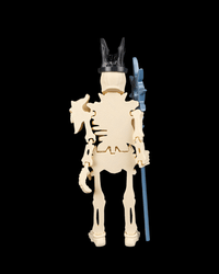 3D printed skeleton necromancer miniature