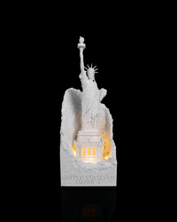 Liberty Monument statue of liberty landmark lamp glowing