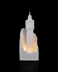 London Clock Tower Big Ben landmark lamp glowing