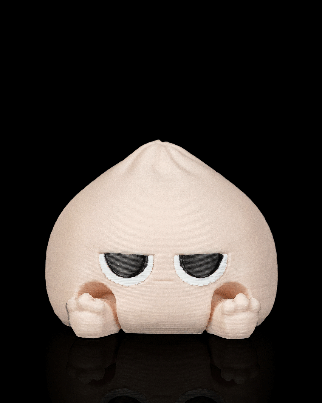 Meh Dumplin Clicker Fidget Toy, 3D Printed Unbothered Dumpling in Bamboo Steamer for Desk