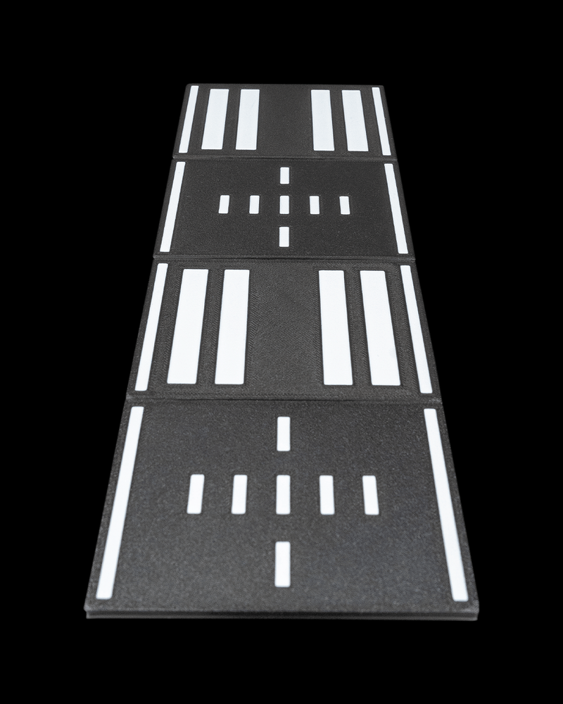 Modular Landing Strip toy runway tiles with markings