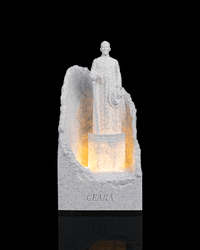 Padre Cicero landmark lamp glowing warm