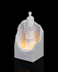 Padre Cicero monument night light angled