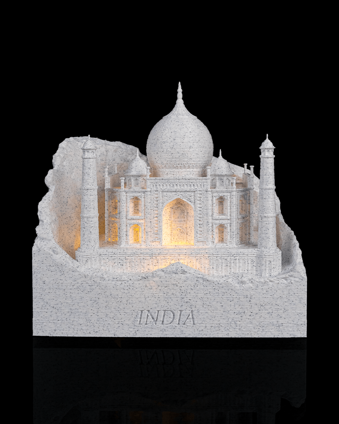 Palace of Love Landmark Lamp, 3D Printed Taj Mahal Night Light and India Travel Decor
