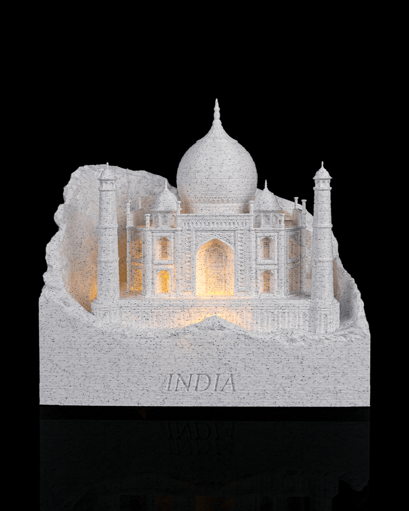 Palace of Love Taj Mahal landmark lamp glowing