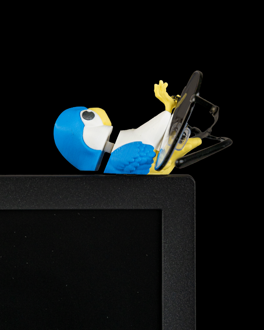 Perchmate Glasses Holder, 3D Printed Bird Eyeglass Stand for Monitor, Desk, or Nightstand