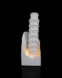 Pisa Tower leaning tower landmark lamp glowing