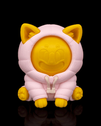 Puffer Corgi pink variant with swappable face
