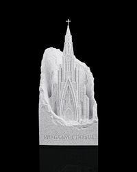 3D printed cathedral landmark lamp