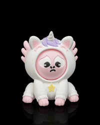 Uni-Lotl axolotl in a unicorn costume fidget figure