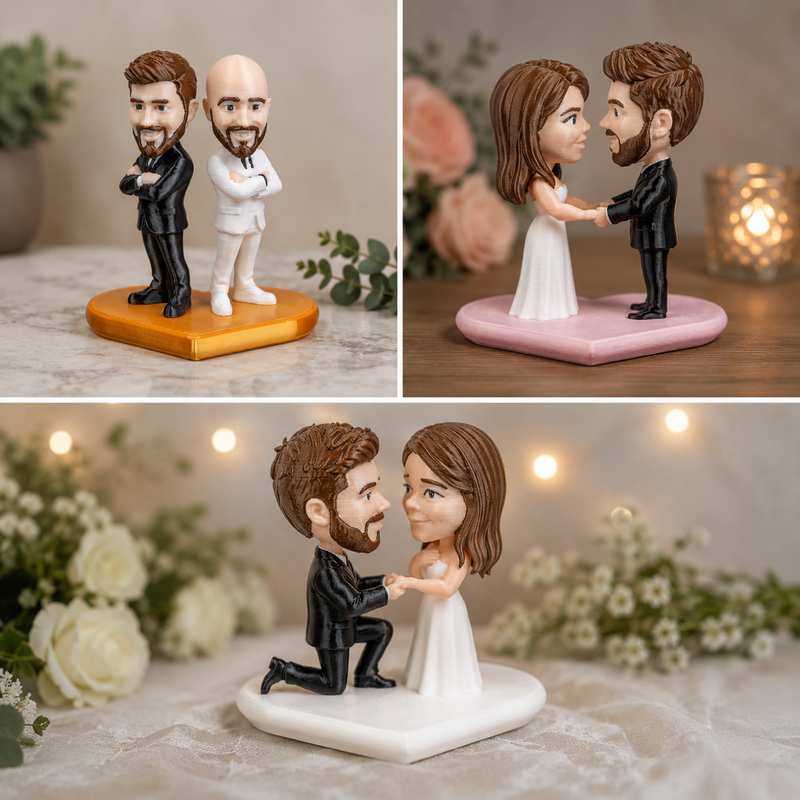 Personalized 3D Printed Cake Topper Figures
